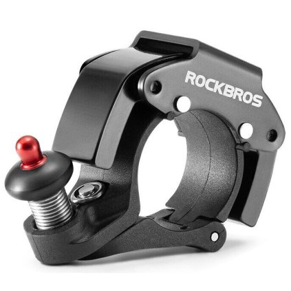 Zvonček RockBros, 90 až 100 dB., nerez, čierny