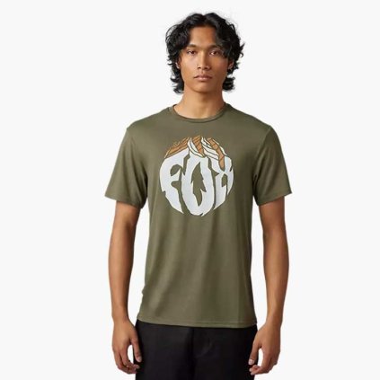 Fox Turnout SS, technické tričko - Olive Green