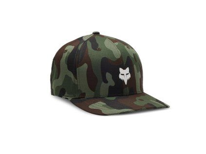 Fox Head Camo Tech Flexfit Hat, šiltovka - Green Camo