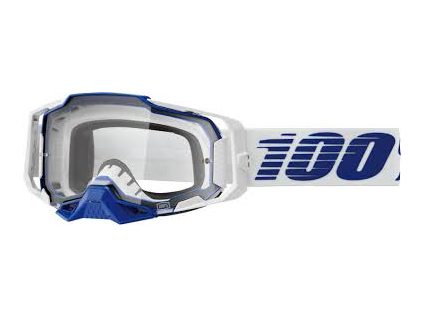 100% Armega Blue, mtb okuliare - Clear Lens