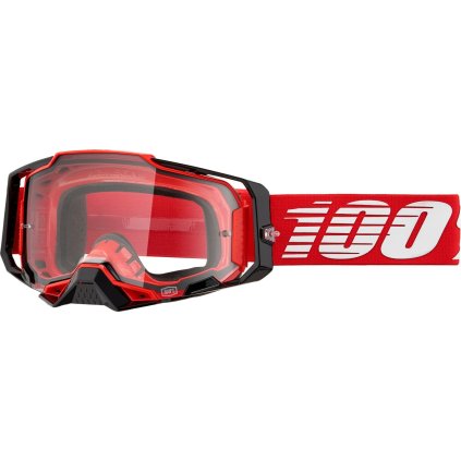 100% Armega Red, mtb okuliare - Clear Lens