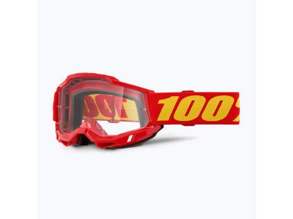 100% Accuri 2 Junior Red, mtb okuliare - Clear Lens