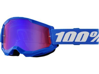 100% Strata 2 Blue, mtb okuliare - Red/Blue Mirror Lens