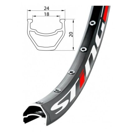 Remerx Sting, ráfik - 27,5", 32h Black