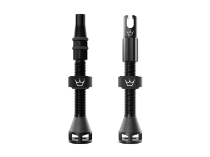 Peaty's, bezdušové ventilky - Holeshot Fast Flow 42Mm Black