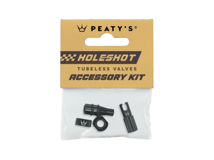 Peaty's, príslušenstvo k bezdušovým ventilkom - Holeshot Fast Flow Black