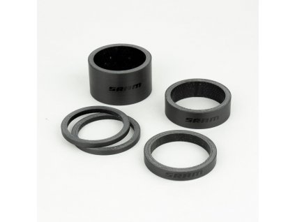 SRAM Headset Spacer Set, UD Carbon, Gloss Black Logo (2.5mm x 2, 5mm x 1, 10mm x 1, 20mm x