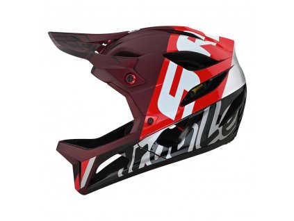 Enduro prilba Troy Lee Designs Stage Helmet  Nova SRAM Burgundy - Veľkosť: XL/2X