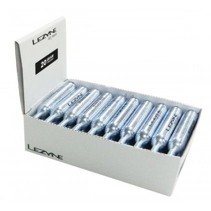 Lezyne 20G Countertop Box Silver/ W/B Sticker