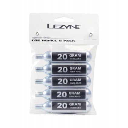 Lezyne 20G - 5 Pack Silver/ W/B Sticker