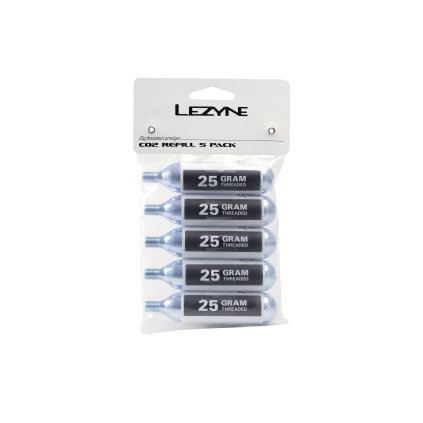 Lezyne 25G Co2 - 5 Pack Silver