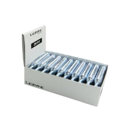Lezyne 25G Countertop Box Silver/ W/B Sticker