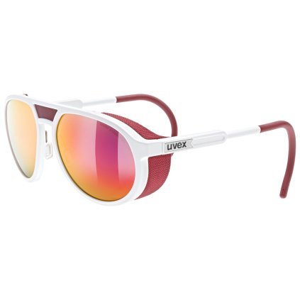 Uvex Mtn Classic P, okuliare - White Matt/Mir.Red