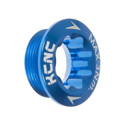 KCNC, skrutka kľuky - pre Shimano ľavú kľuku - modrá