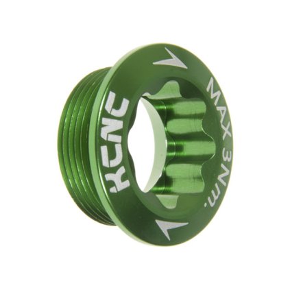 KCNC, skrutka kľuky - pre Shimano ľavú kľuku - zelená