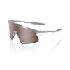 100% Hypercraft, okuliare - Matte Stone Grey/HiPER Crimson Silver Mirror Lens