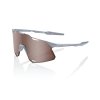 100% Hypercraft, okuliare - Matte Stone Grey/HiPER Crimson Silver Mirror Lens