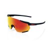 100% Racetrap 3.0, okuliare - Soft Tact Black - HiPER Red Multilayer Mirror Lens