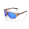 100% Norvik, cyklistické okuliare - Matte Copper Chromium - Blue Multilayer Mirror Lens