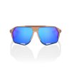 100% Norvik, cyklistické okuliare - Matte Copper Chromium - Blue Multilayer Mirror Lens