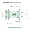 OneUpComponents RearHub PCD Flange Measurements
