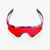 100% Speedcraft Fdj Gloss Translucent Red/Blue, okuliare - HiPER Fire Red Mirror Lens