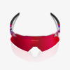 100% Aerocraft Fdj Gloss Translucent Red/Blue, okuliare - HiPER Fire Red Mirror Lens