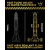 Peaty's, bezdušové ventilky - Holeshot Fast Flow - Mx Black