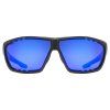 Uvex Sportstyle 706, okuliare - Black Mat / Mir.Blue