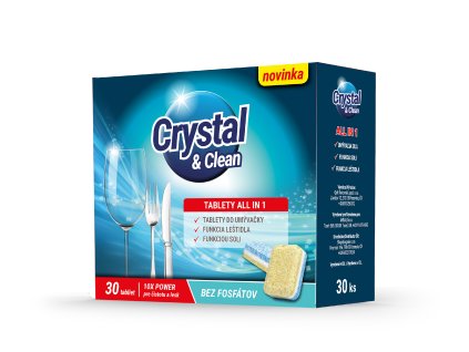 CRYSTAL&CLEAN tablety do umývačky all in one 30ks