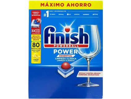 FINISH tablety do umývačky Power Essential 80ks Lemon