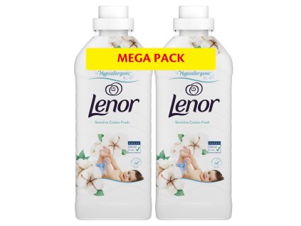 LENOR aviváž 2x925ml Sensitive Cotton fresh