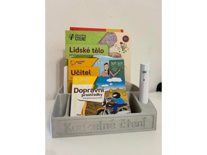 Pořadač na knihy a tužku světle šedý