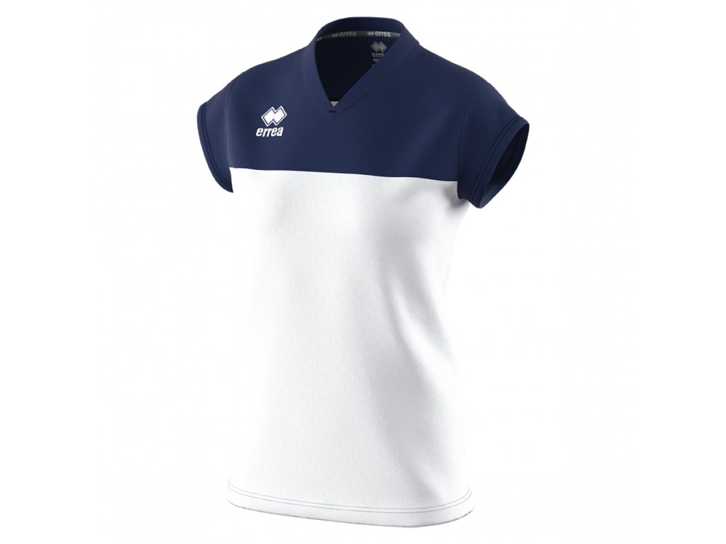 ERREA dámské dresové triko BESSY BARVA: bílá - tmavě modrá, Velikost: XL