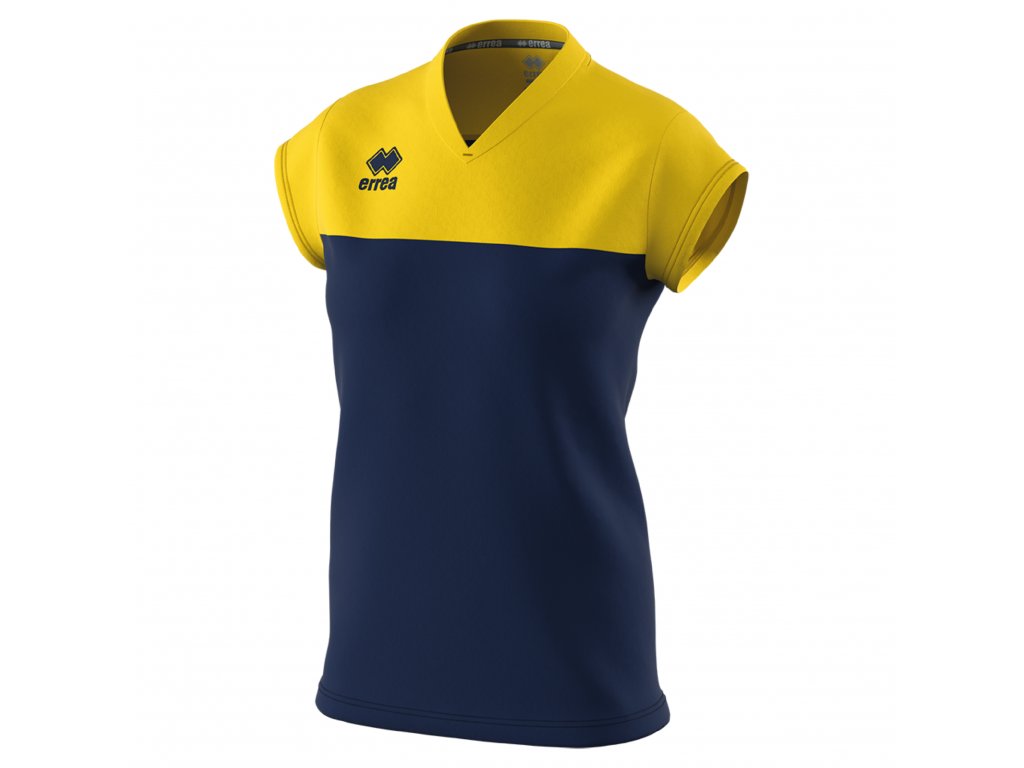 ERREA dámské dresové triko BESSY BARVA: tmavě modrá - žlutá, Velikost: XXS