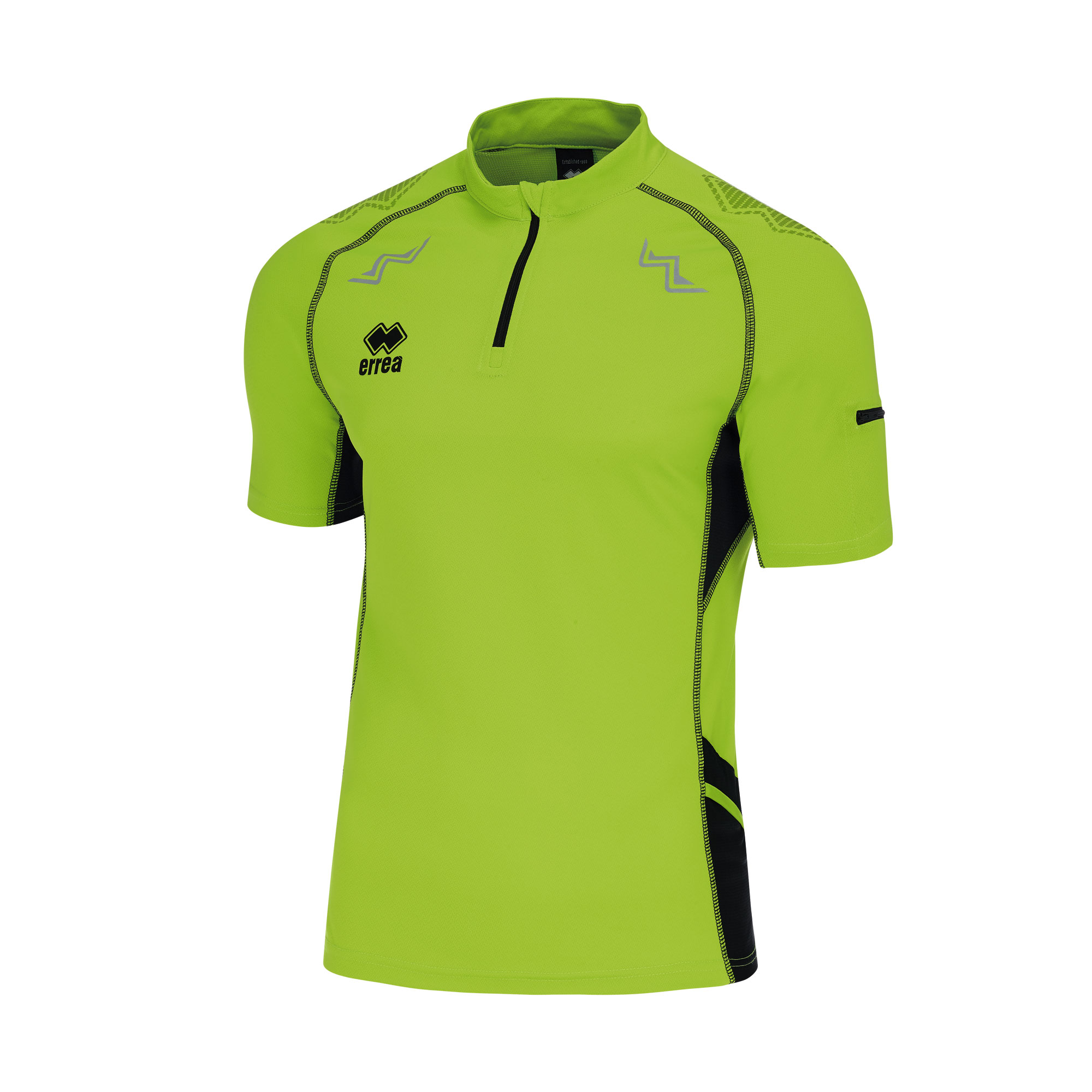 ERREA pánské běžecké triko ELDORADO BARVA: neon zelená - černá, Velikost: XL