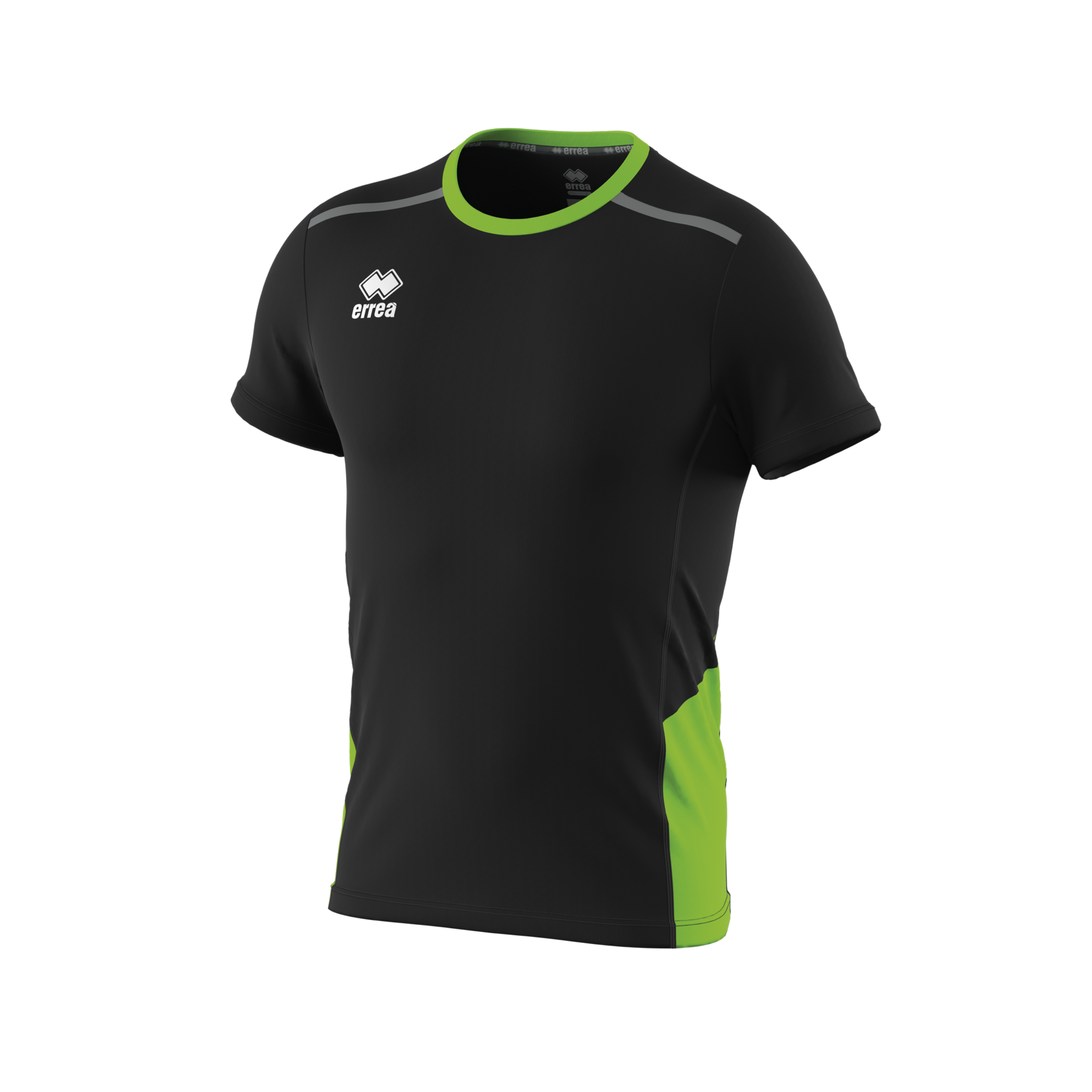 ERREA pánské běžecké triko KONNOR BARVA: černá - neon zelená, Velikost: M