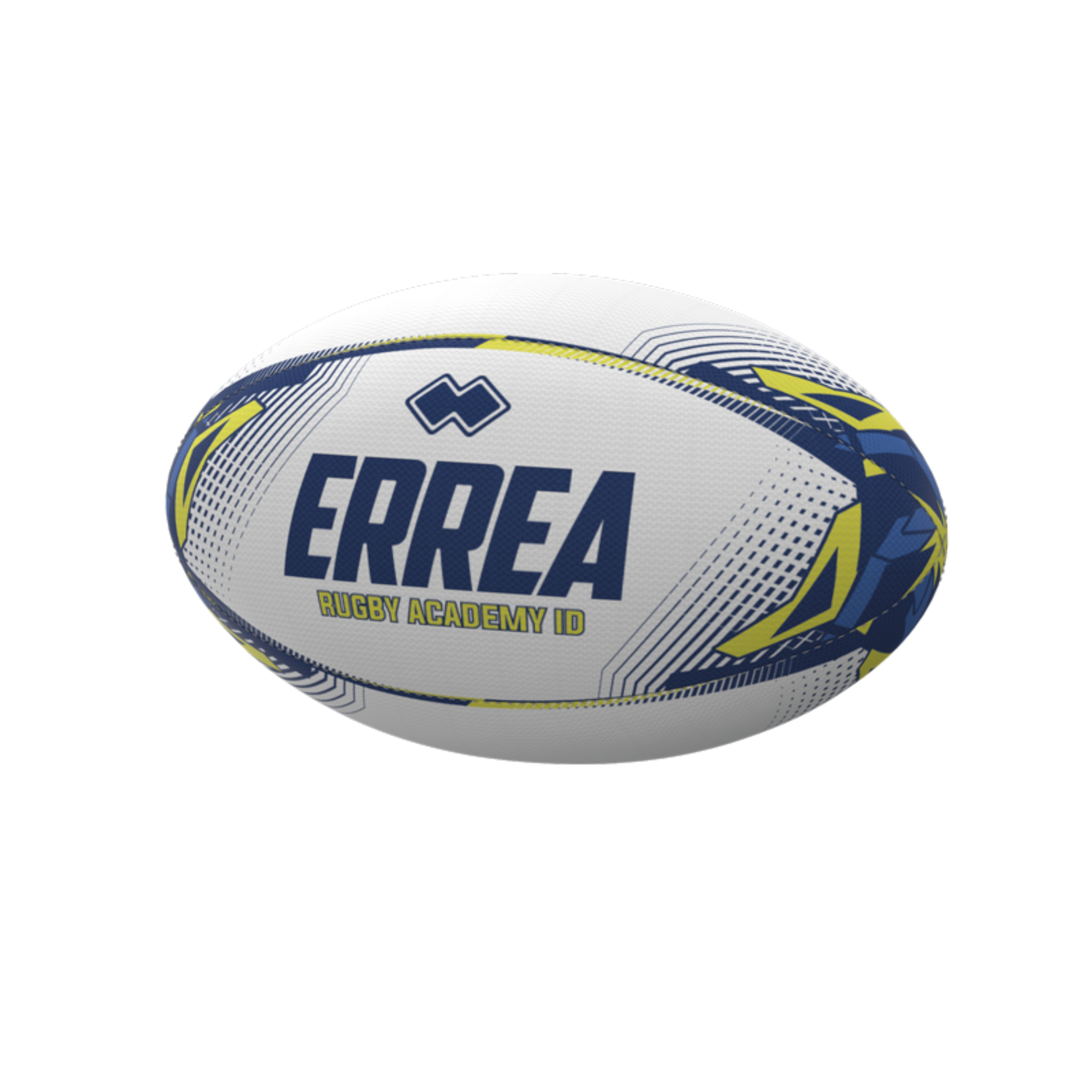 ERREA rugbyový míč ACADEMY ID BARVA: bílá - tmavě modrá - modrá - neon žlutá, Velikost: 4