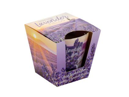 LAVENDER FIELDS 115g sviečka v skle Bartek