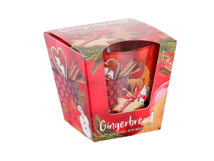 GINGERBREAD orange apple note 115g sviečka v skle Bartek