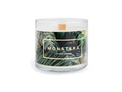 MONSTRERA small glass green 400g
