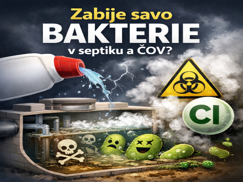 Zabije savo bakterie v septiku nebo domácí čistírně odpadních vod?