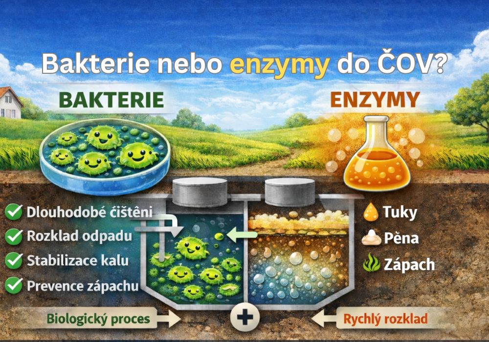 Bakterie nebo enzymy do ČOV? Kdy použít co a proč