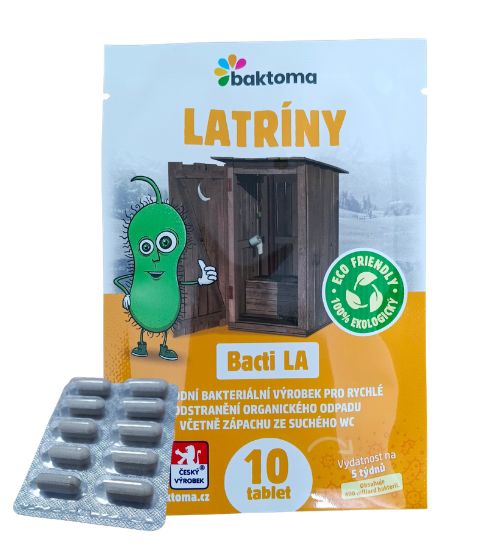 Levně Baktoma Bacti LA TABLETY - Bakterie do latríny BACTI LA: 10 TABLET