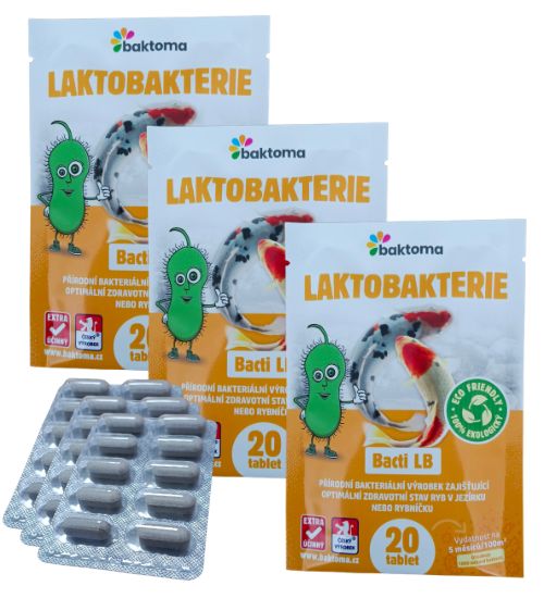 Levně Baktoma Bacti LB TABLETY - Laktobakterie do jezírka BACTI LB: AKCE: 3x20 TABLET