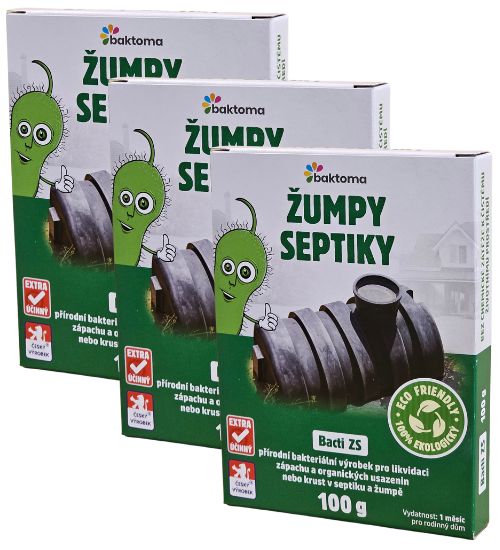 Levně Baktoma Bacti ZS - Bakterie do žump a septiků - 100g BACTI ZS: AKCE: 3 x 100 g