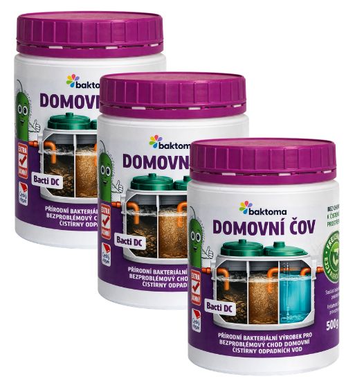 Levně Baktoma Bacti DC - Bakterie do ČOV - 0,5kg BACTI DC - AKCE: 3 x 0,5 kg