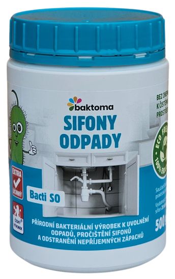 Levně Baktoma Bacti SO - Bakterie do sifonů - 0,5kg BACTI SO: 0,5 kg