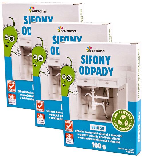 Levně Baktoma Bacti SO - Bakterie do sifonů - 100g BACTI SO - AKCE: 3 x 100 g
