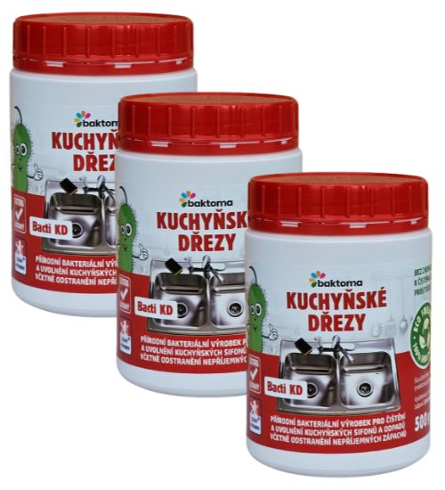 Levně Baktoma Bacti KD - Bakterie do dřezu - 0,5kg BACTI KD - AKCE: 3 x 0,5 kg